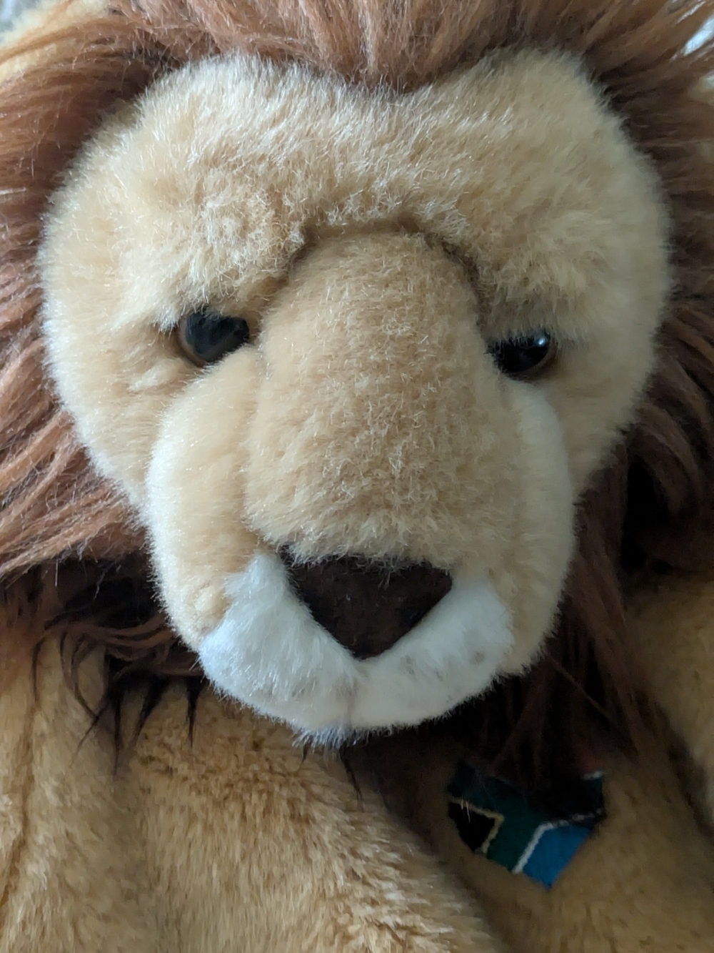 Plush Lion Kids Backpack - Cream and Brown